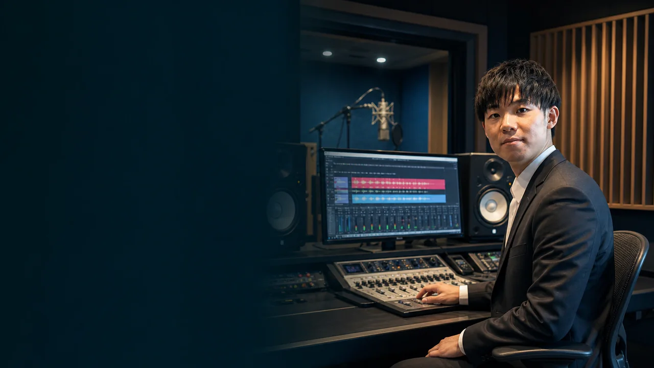 Ones de la font sonora de «DAW i producció d’àudio» esdevenen capes espacials i travessen una porta d’audició