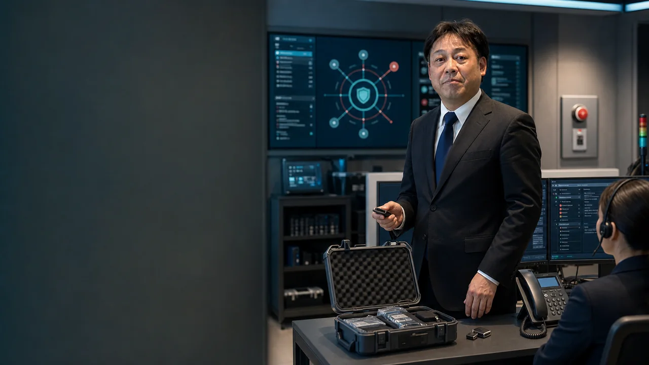安全・権利保護の保護された情報区画、最小限の検査口、可逆的なエスカレーション経路